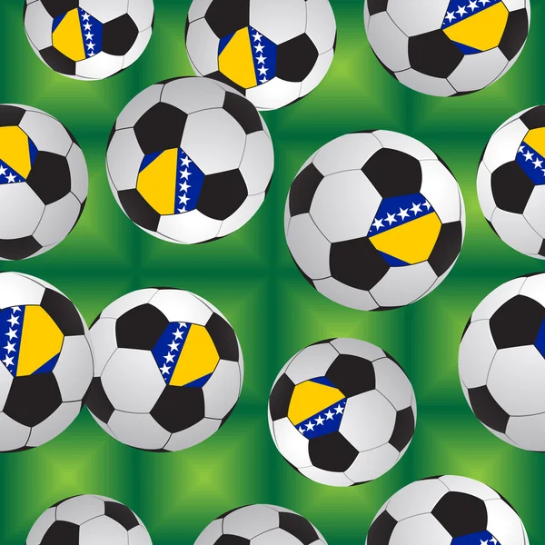 Voetballen naadloze patroon. — Stockvector