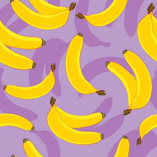 Bananas seamless background. — Stock Vector