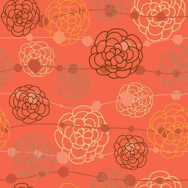 Texture sans couture avec fleurs — Image vectorielle