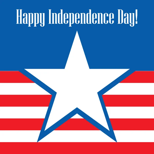 Happy Independence Day USA Greeting card. — Stock Vector