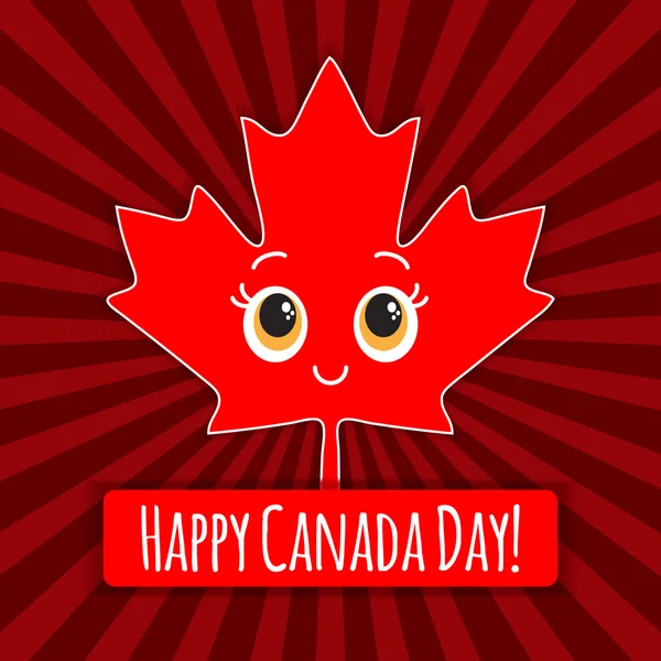 Buon Canada Day card. Vettore . — Vettoriale Stock