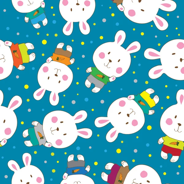 Rabbits seamless background — Stock Vector