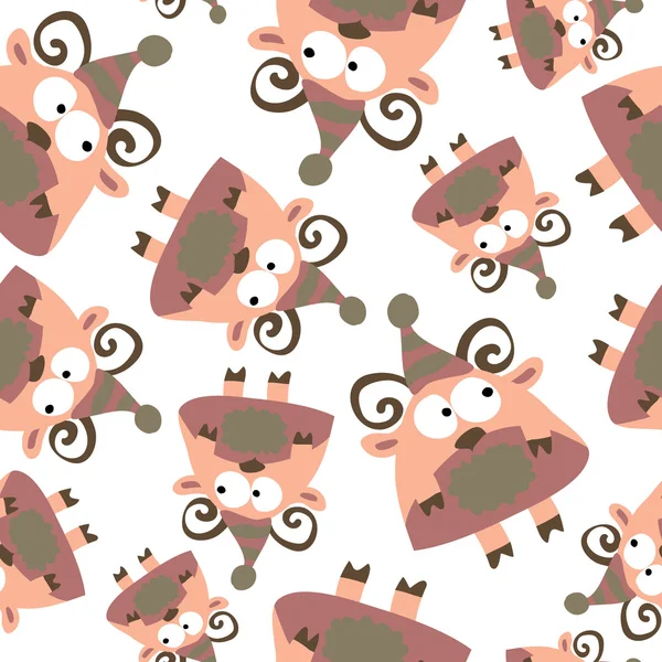 Pigs in retro style, seamless pattern. — Stock Vector