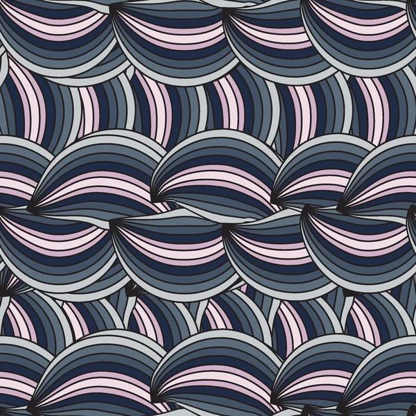 Texture sans couture avec des vagues abstraites — Image vectorielle