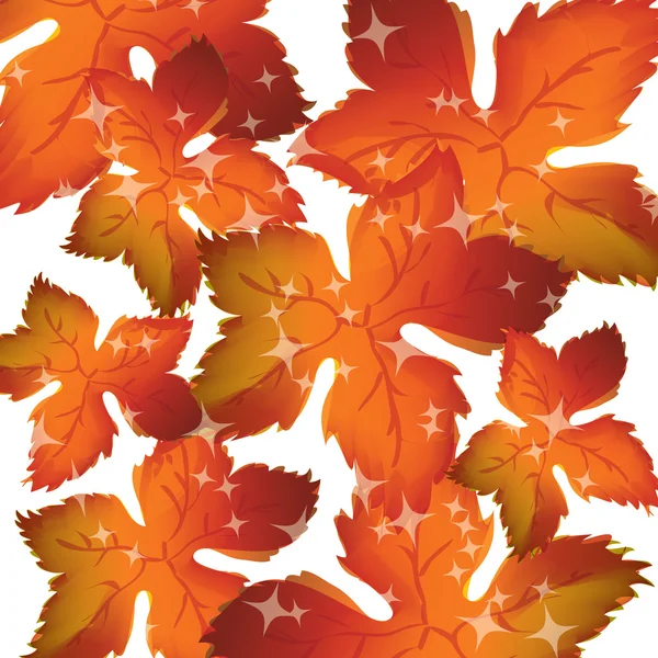 Pattern of autumn leaves Vector — Stock Vector