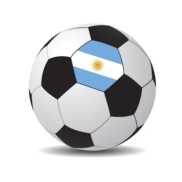 Soccer ball with the flag of Uruguay — Stock Vector