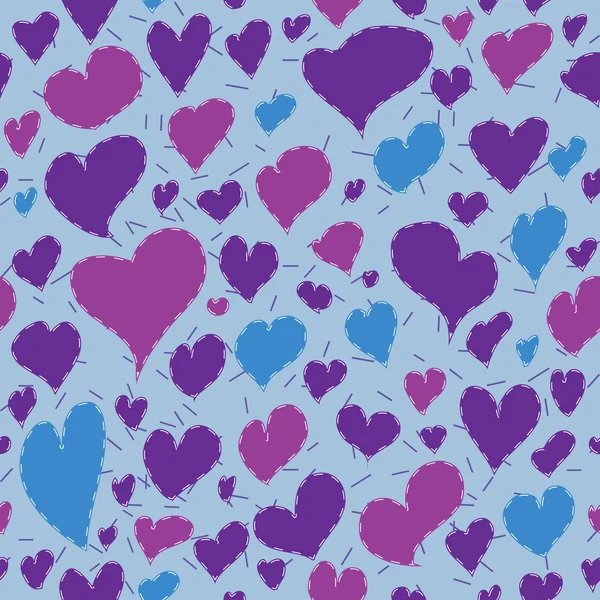 Hearts. Seamless background — Stock Vector