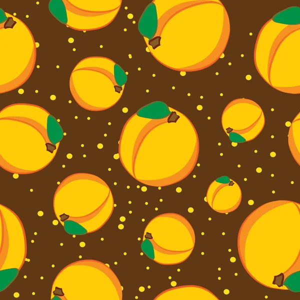 Peaches patrón sin costuras — Vector de stock