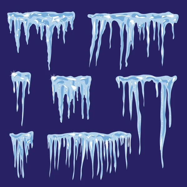 Icicles, set — Archivo Imágenes Vectoriales