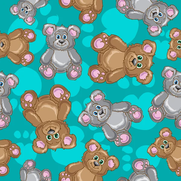 Teddy bear  seamless pattern — Stock Vector