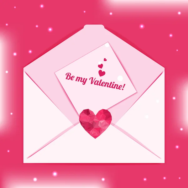 Be my Valentine Envelope — Stock Vector