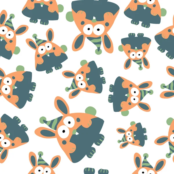 Rabbits seamless pattern — Stock Vector