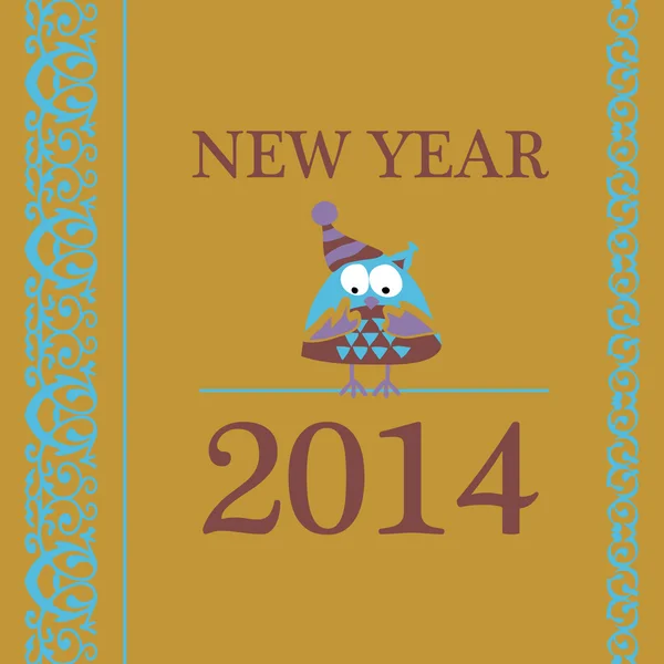Feliz año nuevo tarjeta de felicitación — Archivo Imágenes Vectoriales