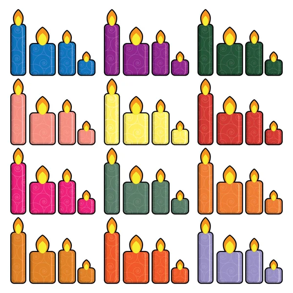 Свечи для рождественских икон — стоковый вектор