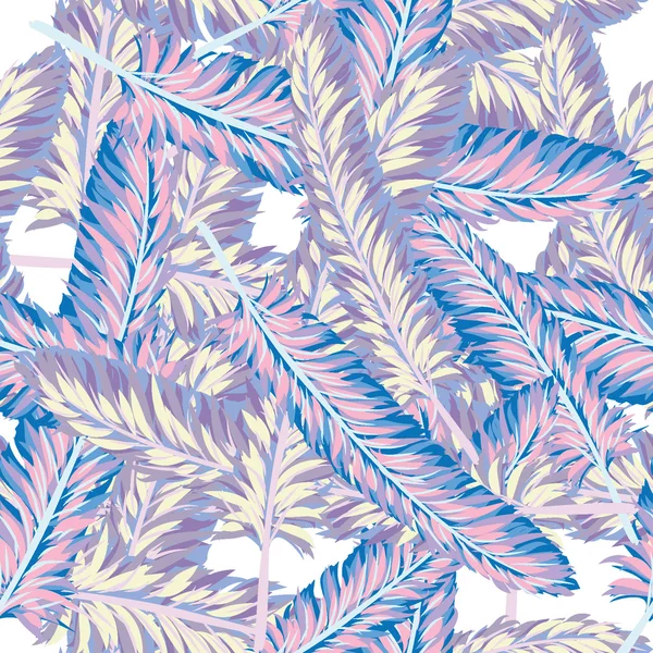Feathers  seamless pattern. — Stock Vector