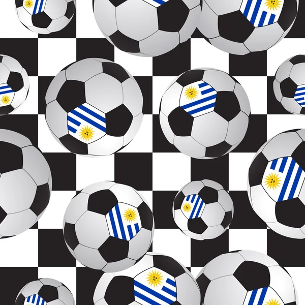 Balles de football motif sans couture . — Image vectorielle