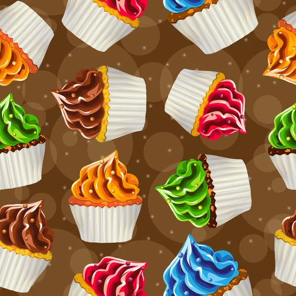 Cupcakes kök bakgrund — Stock vektor