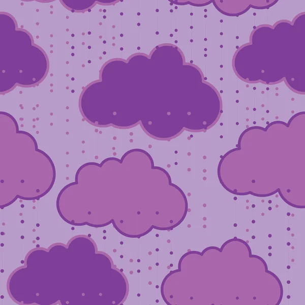 Rain clouds seamless background — Stock Vector