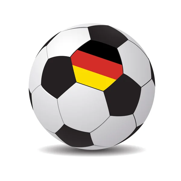 足球与德国国旗 — 图库矢量图片
