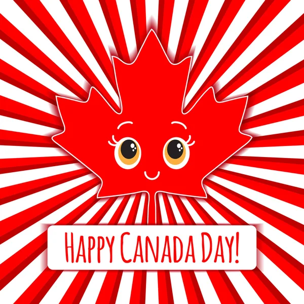 Buon Canada Day card. Vettore . — Vettoriale Stock