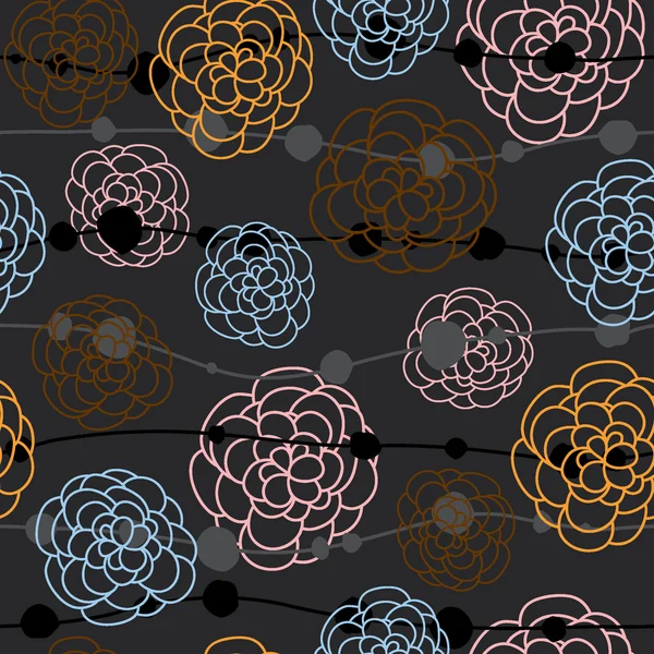 Бесшовная текстура с цветами — стоковый вектор