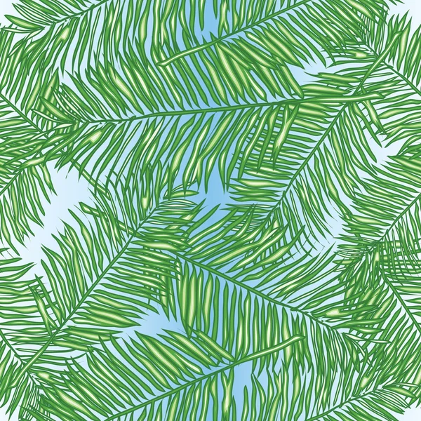 Palm leaves seamless  background. — Stock Vector