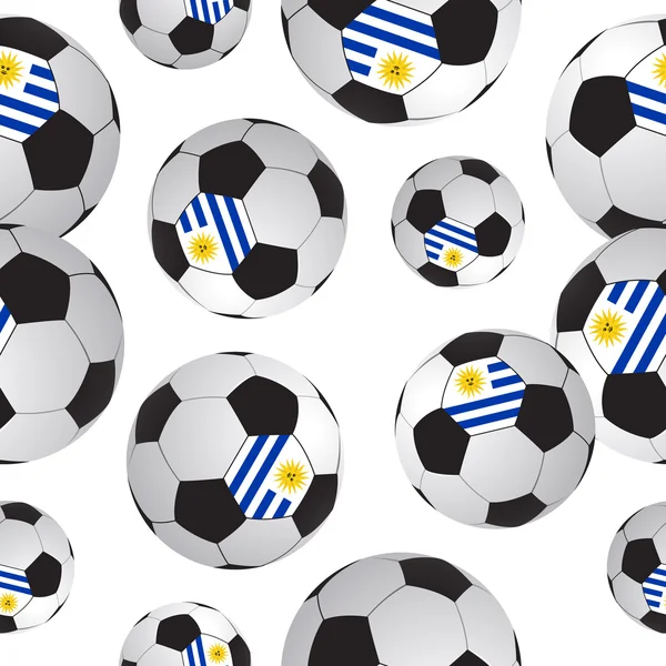 Balles de football motif sans couture . — Image vectorielle