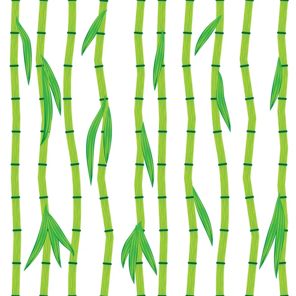 Palos y hojas de bambú . — Vector de stock