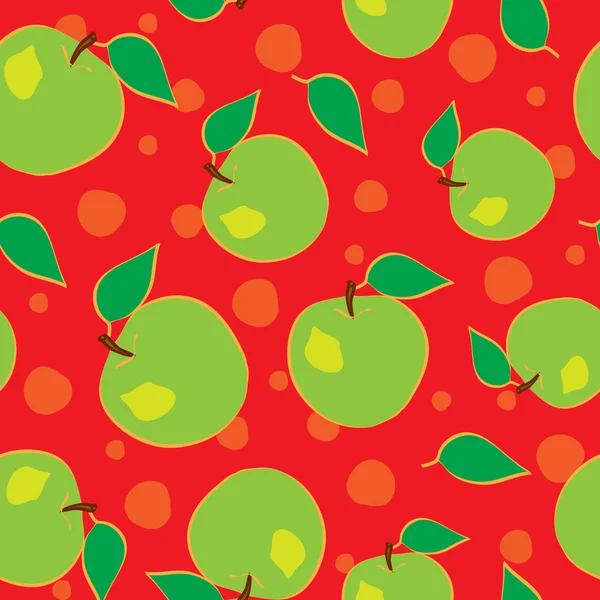 Apples seamless  background — Stock Vector