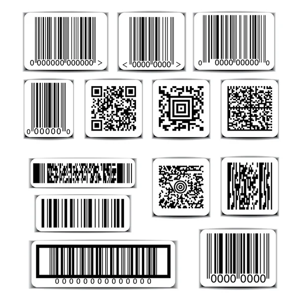 Barcode Etikettenset Vektor — Stockvektor