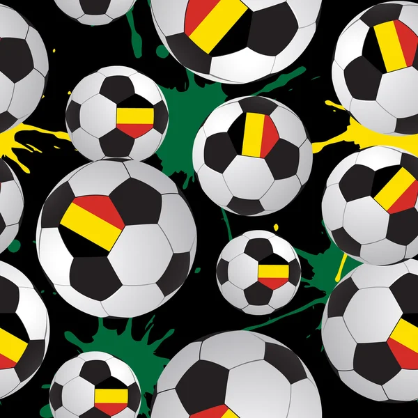 Balles de football motif sans couture — Image vectorielle