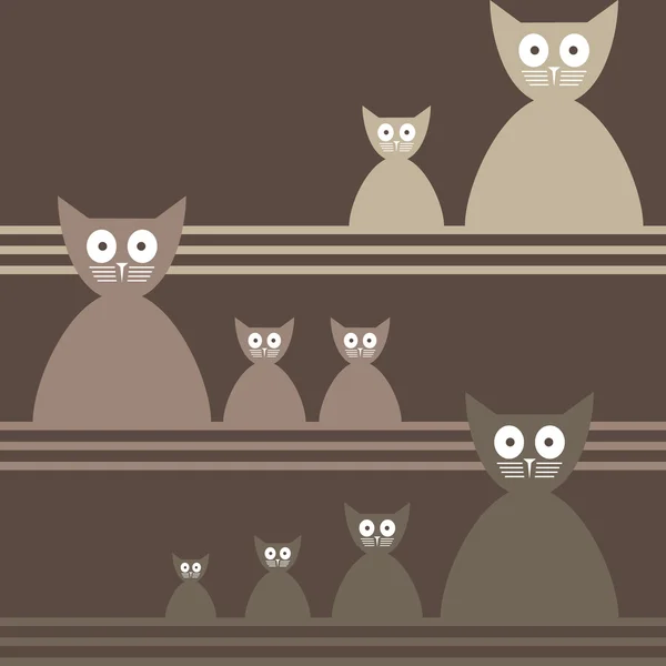 Кішки Абстрактний безшовний фон — стоковий вектор
