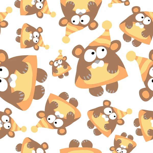 Bears in retro style, seamless pattern. — Stock Vector