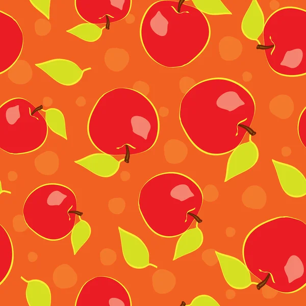 Äpfel nahtloser Hintergrund — Stockvektor
