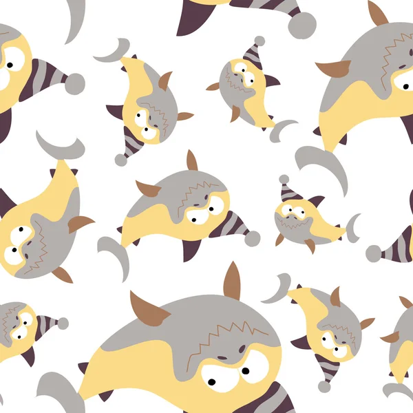 Sharks  seamless pattern. — Stock Vector