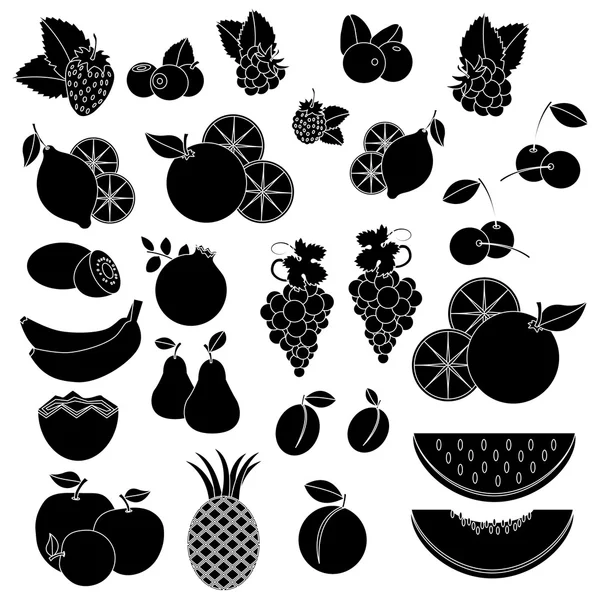 Fruits and berries — Stock Vector