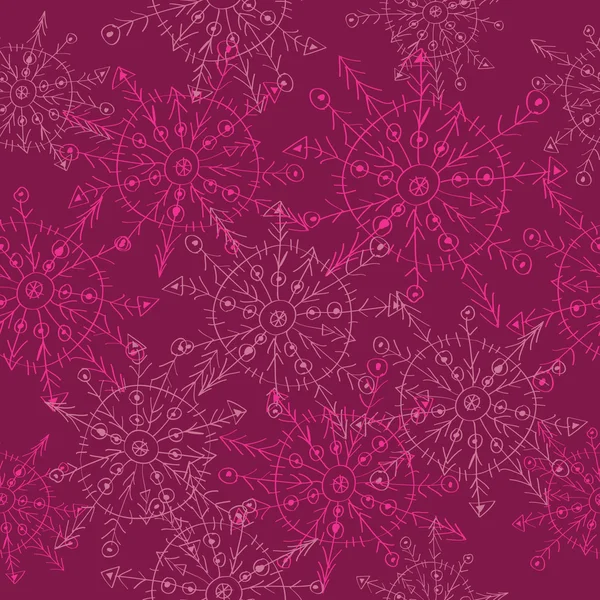 Fond abstrait flocons de neige motif sans couture — Image vectorielle