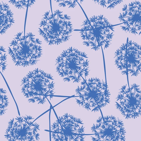 Pissenlit motif sans couture — Image vectorielle