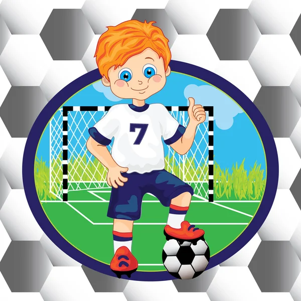 Boy soccer player — Stock Vector