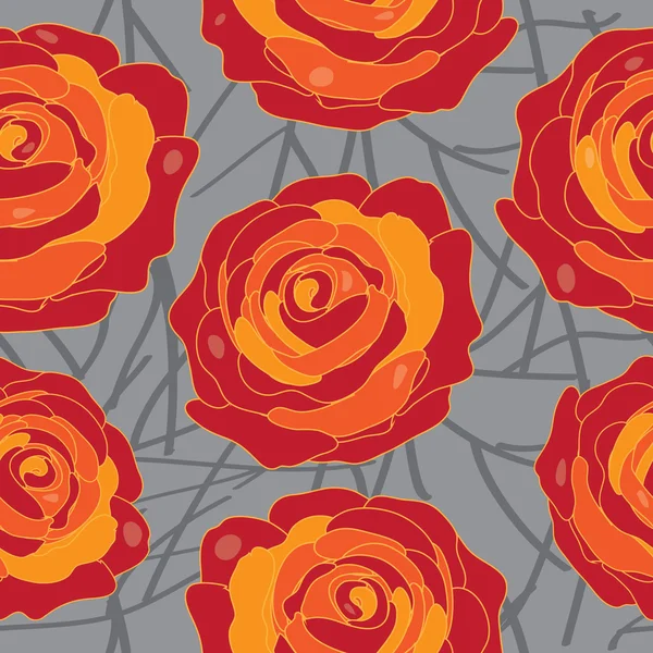 Fundo floral, rosas . — Vetor de Stock