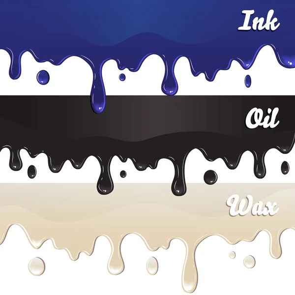 Tinte, Öl, Wachstropfen — Stockvektor