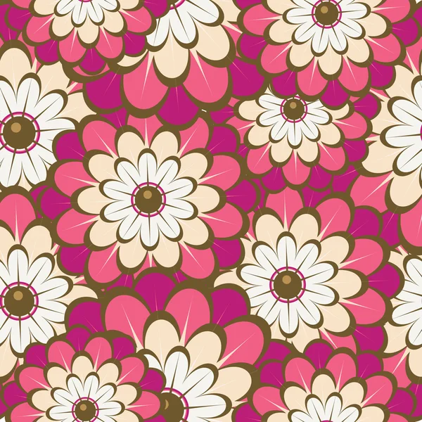 Floral φόντο με πολύχρωμα λουλούδια. — Διανυσματικό Αρχείο