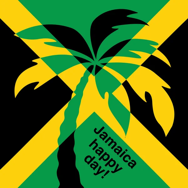 Jamaica happy day Greeting card. — Stock Vector