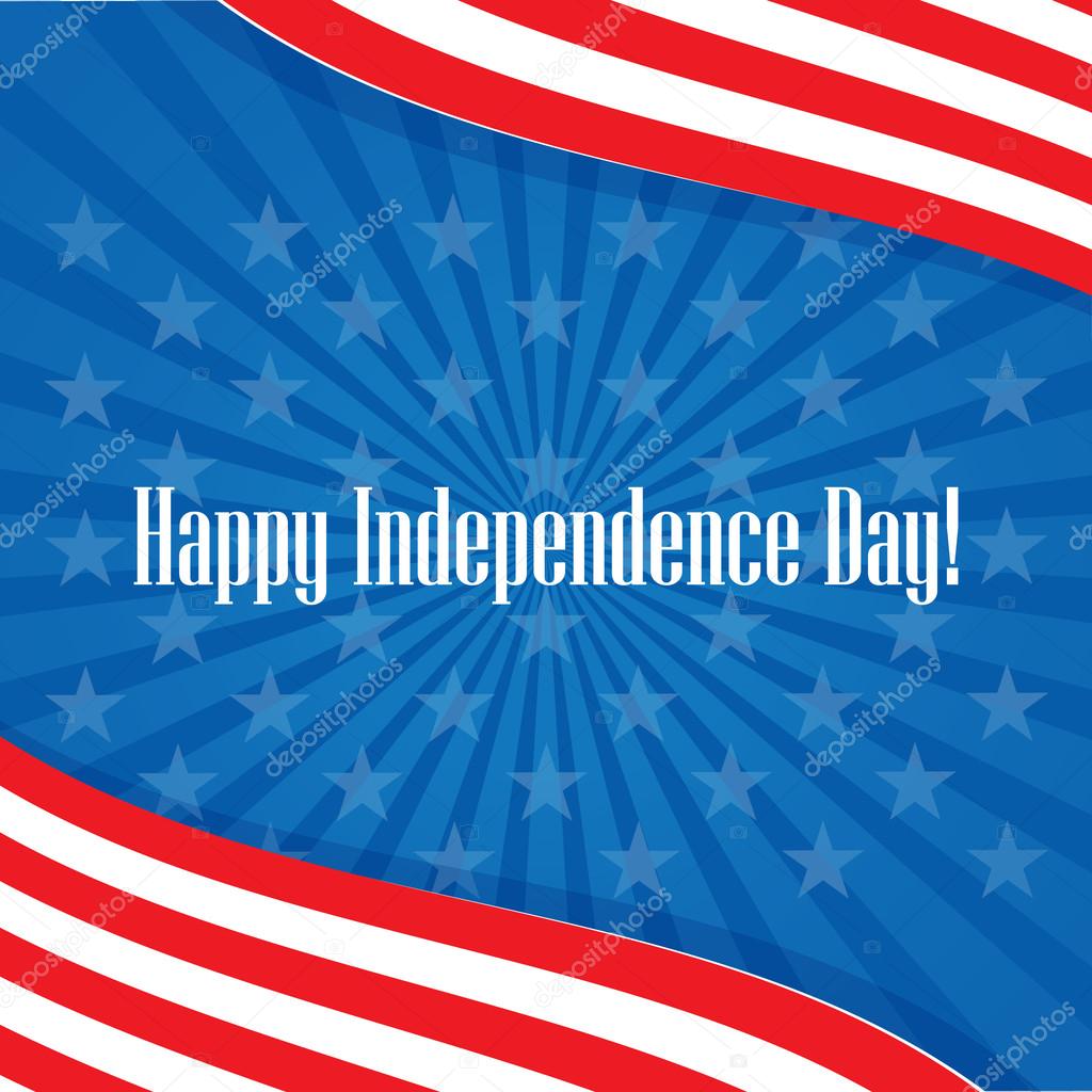 Happy Independence Day USA Greeting card.