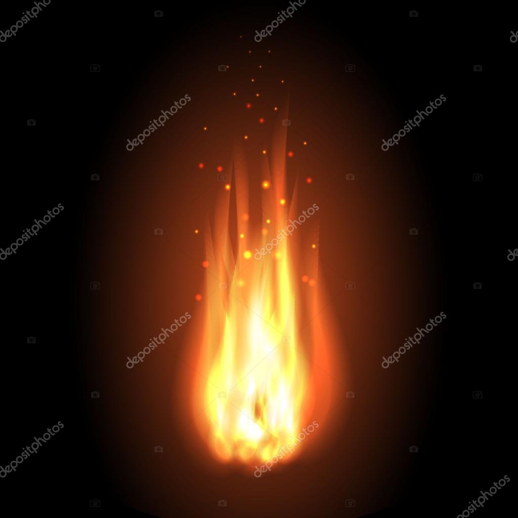 Fire. Realistic flames Stock Vector by ©Lyusjen 52267207