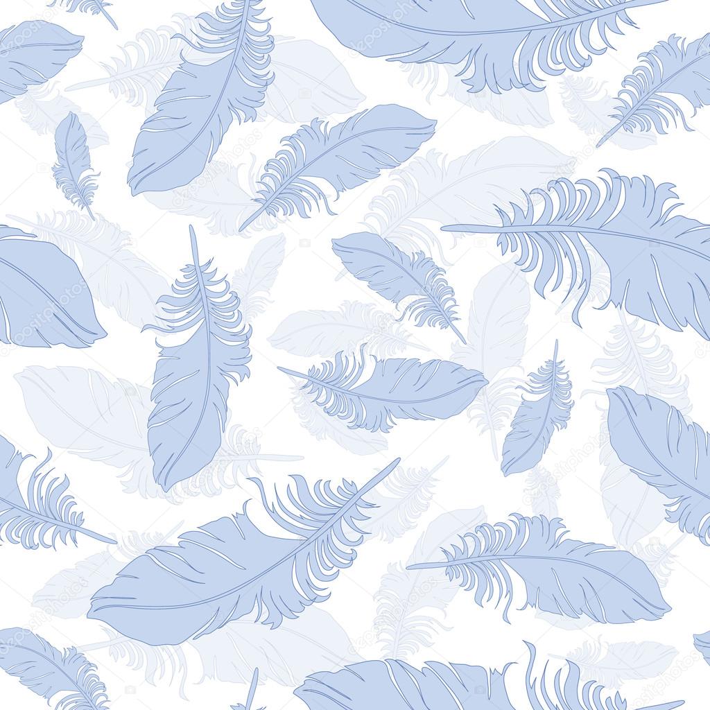 Plumage background seamless pattern vector.