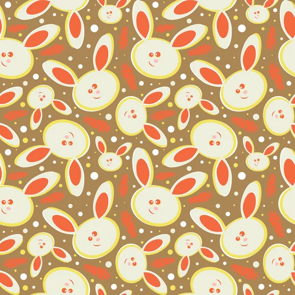 Rabbits seamless background — Stock Vector