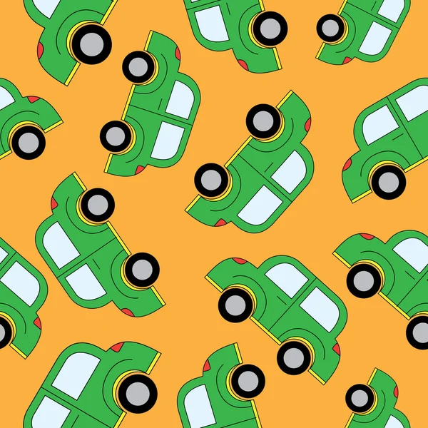 Cartoon cars seamless pattern. Template for design. — Stock Vector