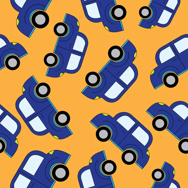 Cartoon cars seamless pattern. Template for design. — Stock Vector