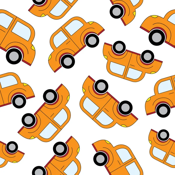 Cartoon cars seamless pattern. Template for design. — Stock Vector